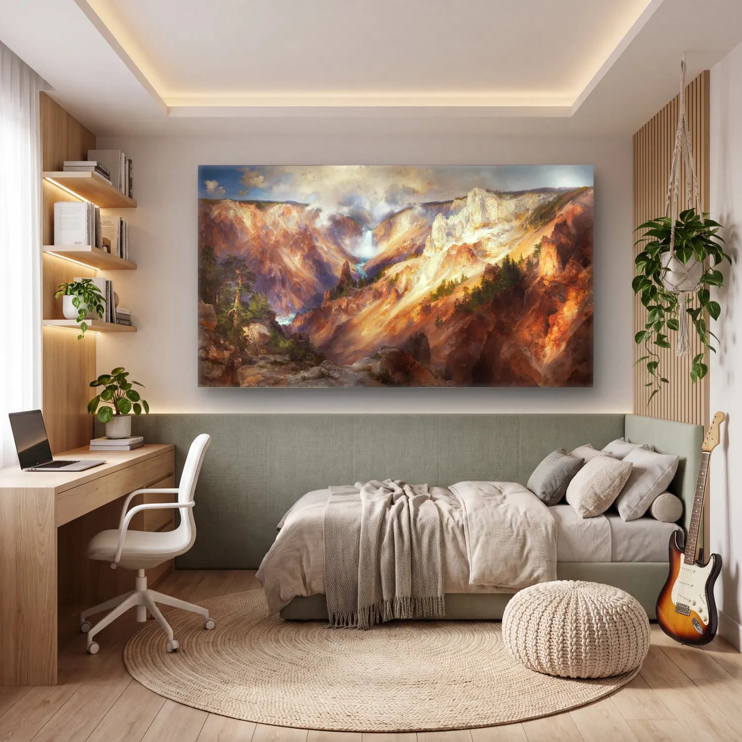 Thomas Moran – The Grand Canyon Of The Yellowstone cam tablo — genç odasında