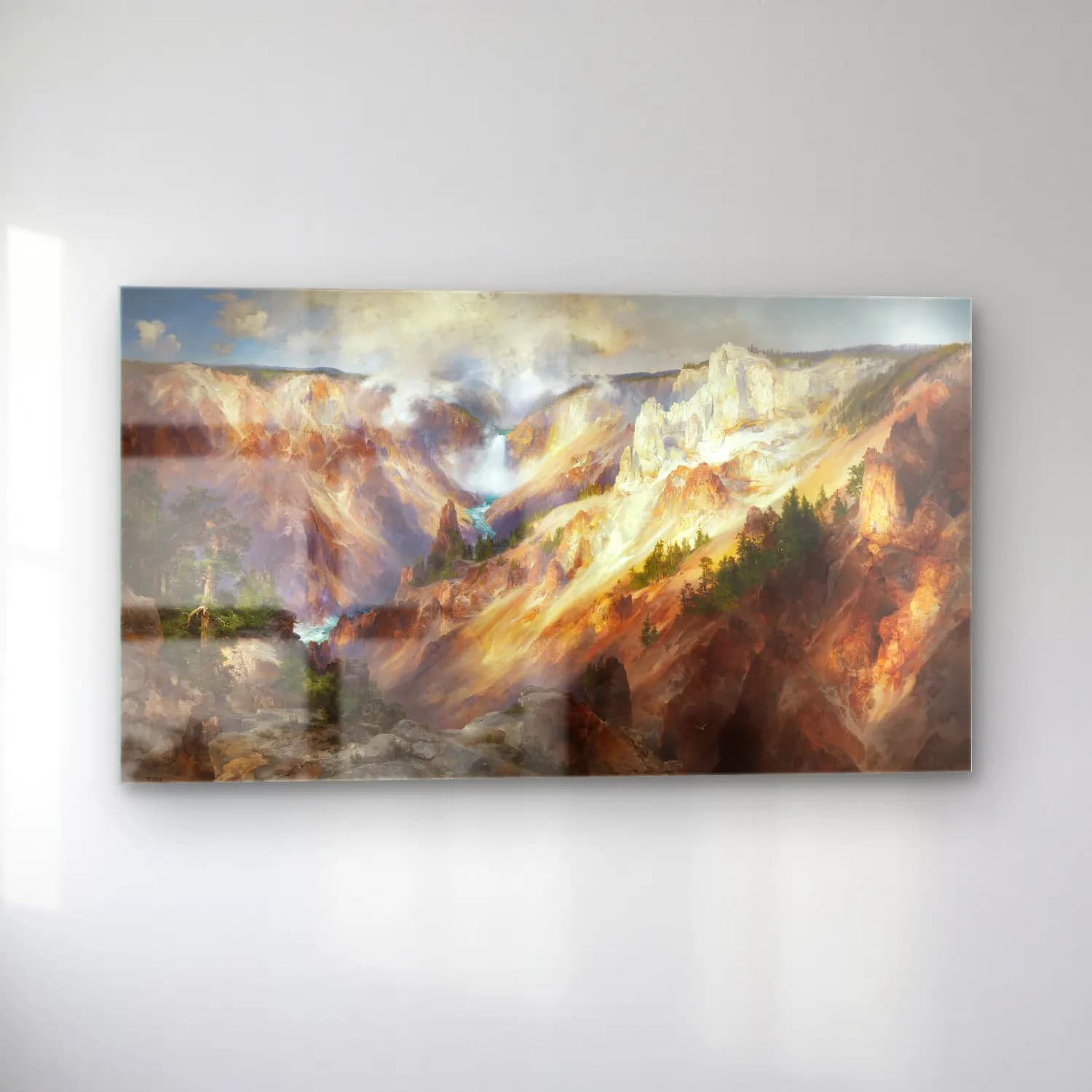 Thomas Moran – The Grand Canyon Of The Yellowstone cam tablo — sol açıdan görünüm
