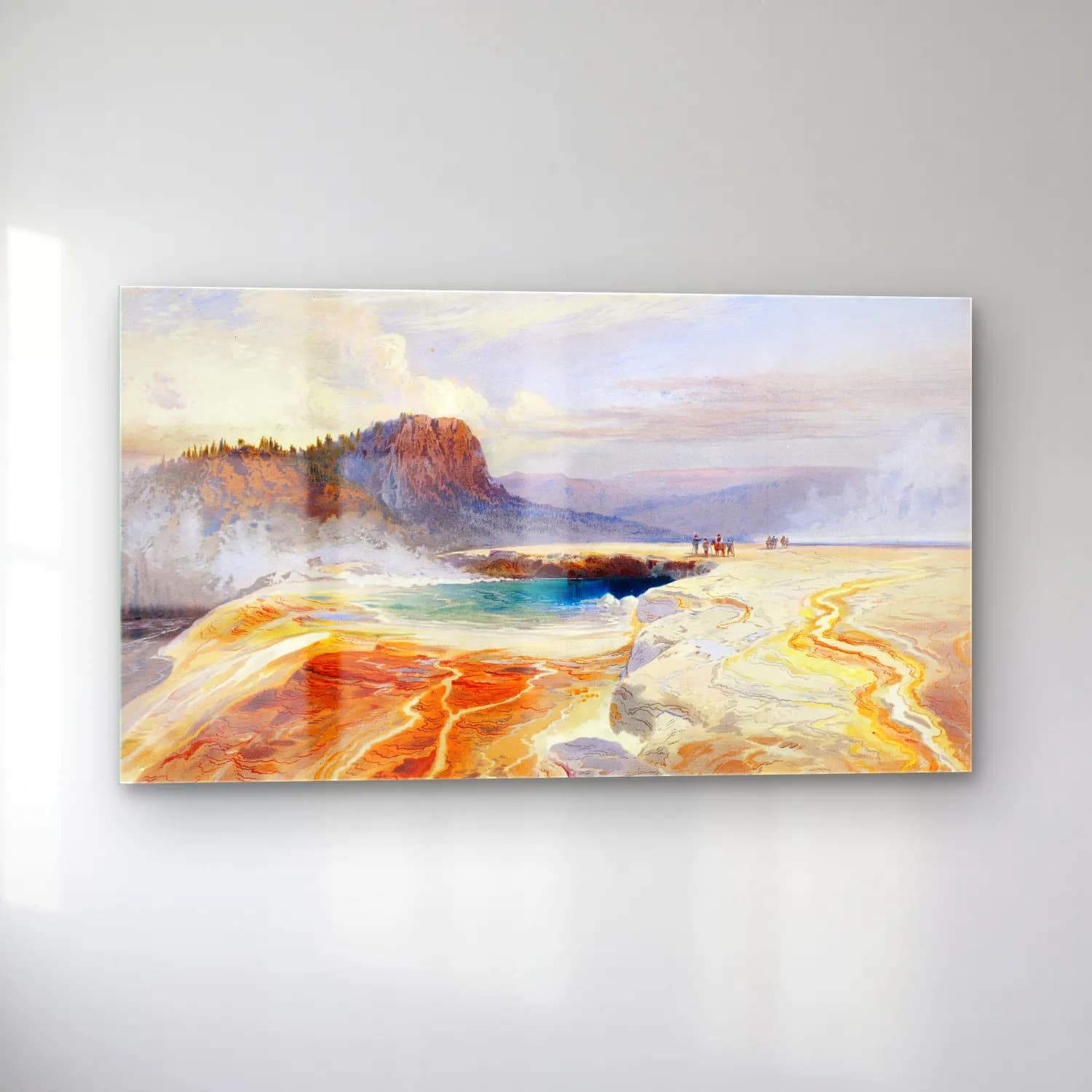 Thomas Moran – The Great Blue Spring of the Lower Geyser Basin,… cam tablo — sol açıdan görünüm