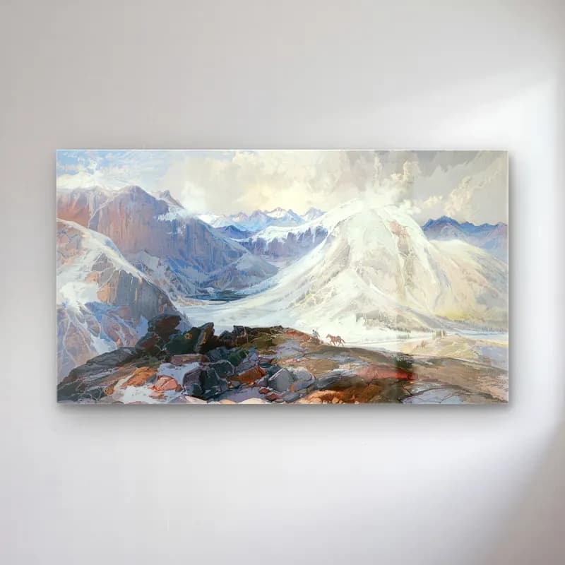 Thomas Moran – The Mosquito Trail, Rocky Mountains of Colorado, Elevation… cam tablo — Thomas Moran – The Mosquito Trail, Rocky Mountains of Colorado, Elevation… — yağlı boya dağ manzarası
