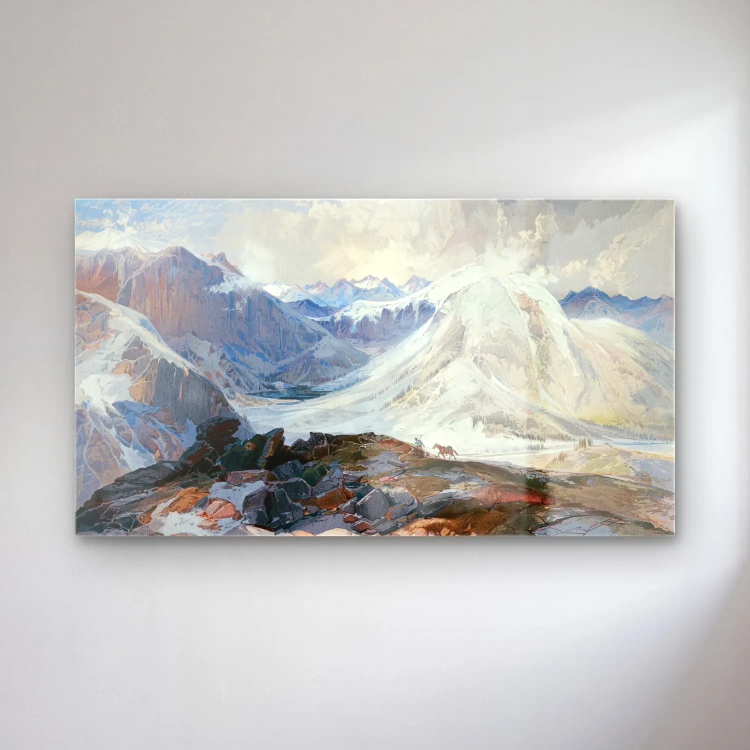 Thomas Moran – The Mosquito Trail, Rocky Mountains of Colorado, Elevation… cam tablo — Thomas Moran – The Mosquito Trail, Rocky Mountains of Colorado, Elevation… — yağlı boya dağ manzarası