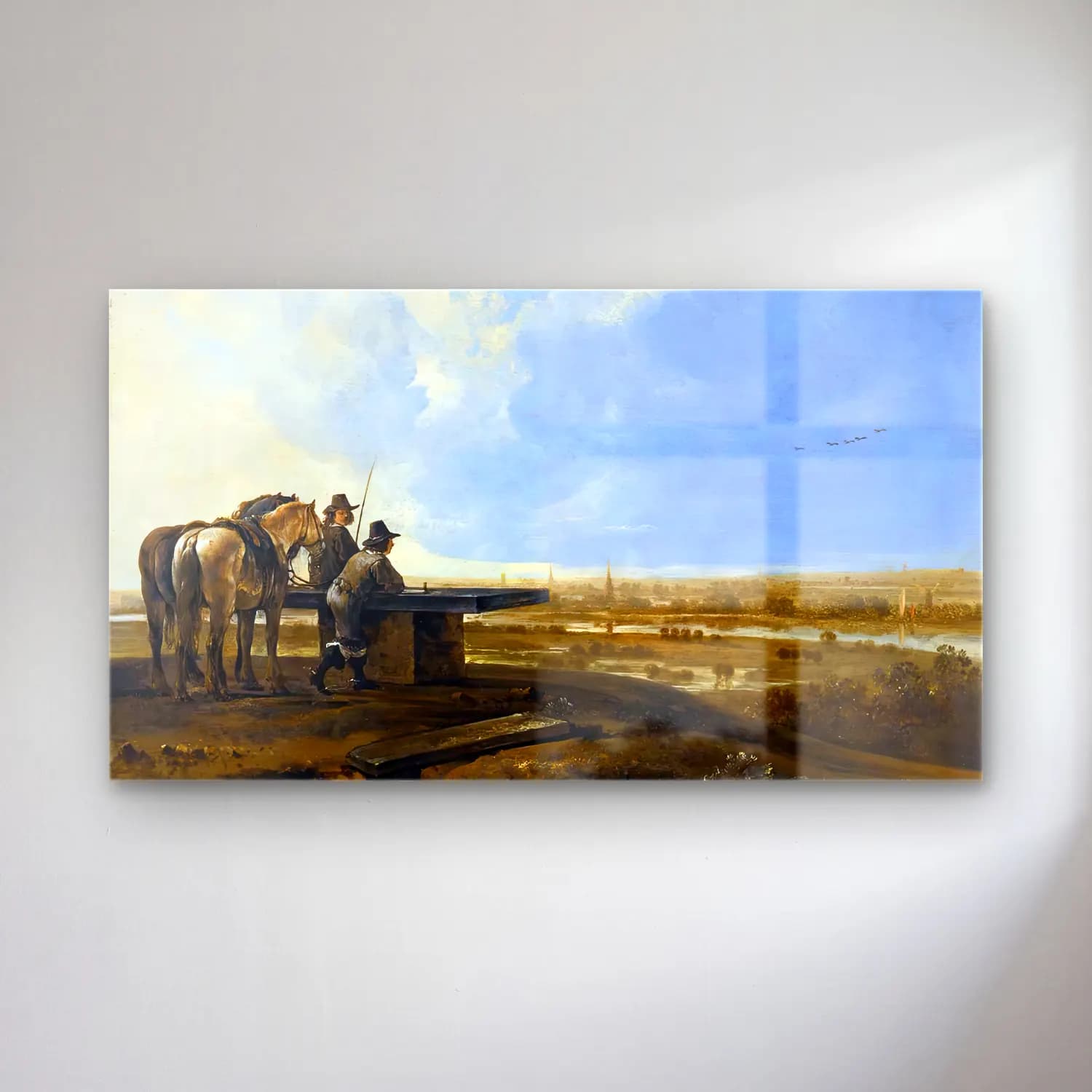 Aelbert Cuyp – Panoramic Landscape cam tablo — Aelbert Cuyp – Panoramic Landscape — yağlı boya pencereden manzara