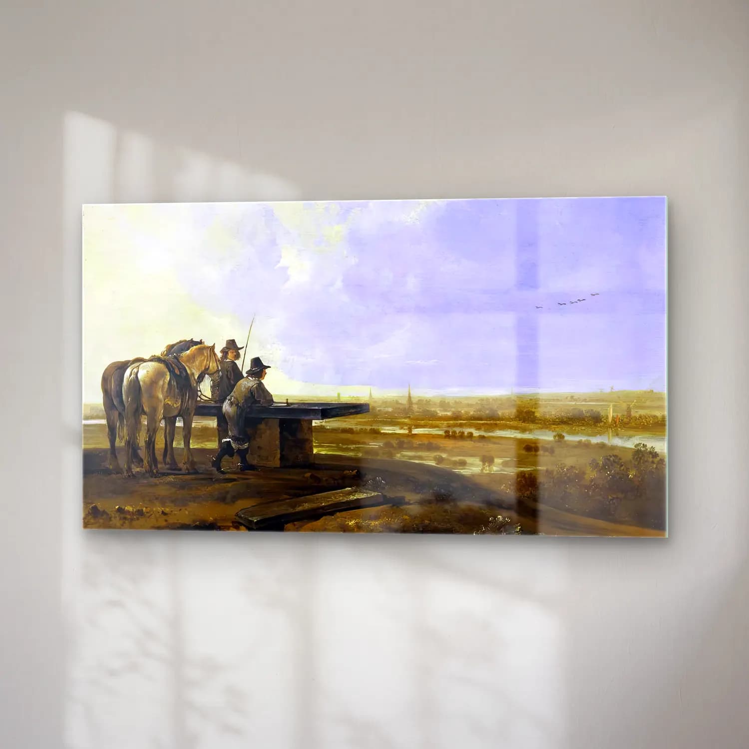Aelbert Cuyp – Panoramic Landscape cam tablo — sağ açıdan görünüm