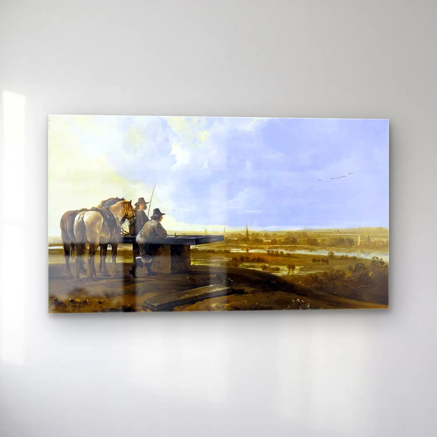 Aelbert Cuyp – Panoramic Landscape cam tablo — sol açıdan görünüm