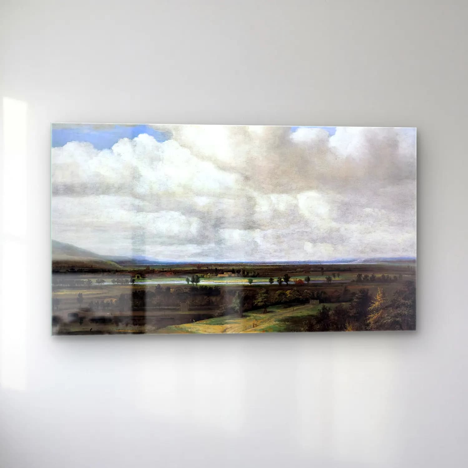 Philips Koninck – Panoramic Landscape with a Country Estate cam tablo — sol açıdan görünüm