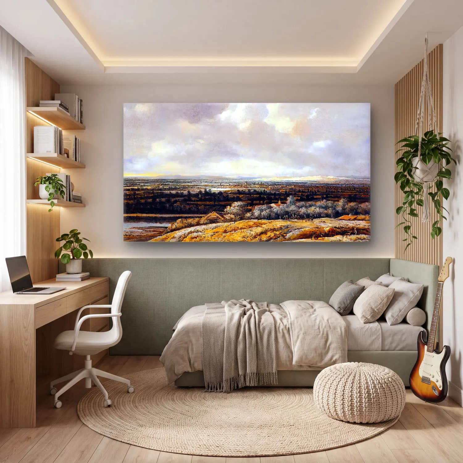 Philips Koninck – Panoramic View cam tablo — genç odasında