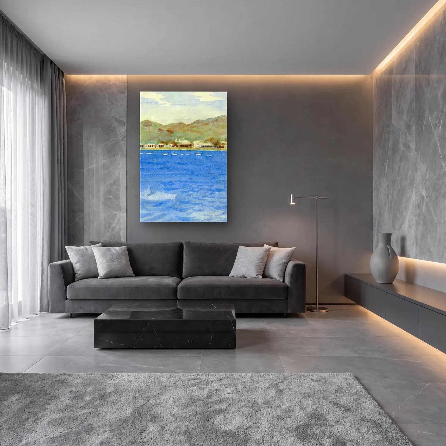 Abbott Handerson Thayer – Azores cam tablo — lüks salon duvarında