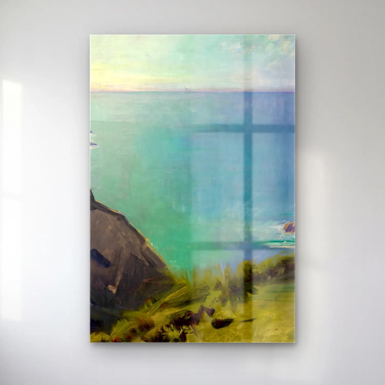 Abbott Handerson Thayer – Cornish Headlands cam tablo — Abbott Handerson Thayer – Cornish Headlands — yağlı boya i̇talyan sahili