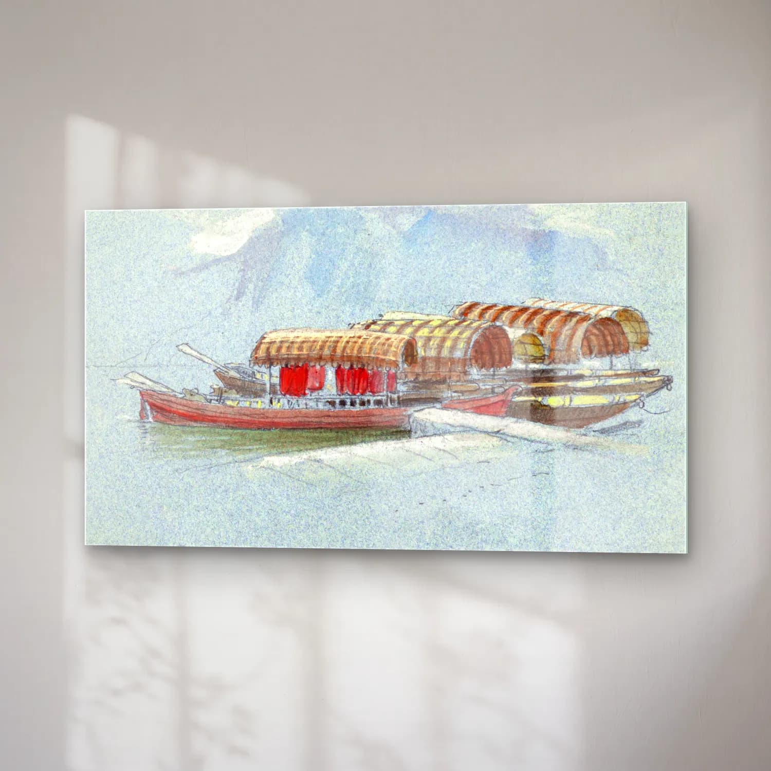 Samuel Colman – Pleasure Boats Lake Lucerne cam tablo — sağ açıdan görünüm