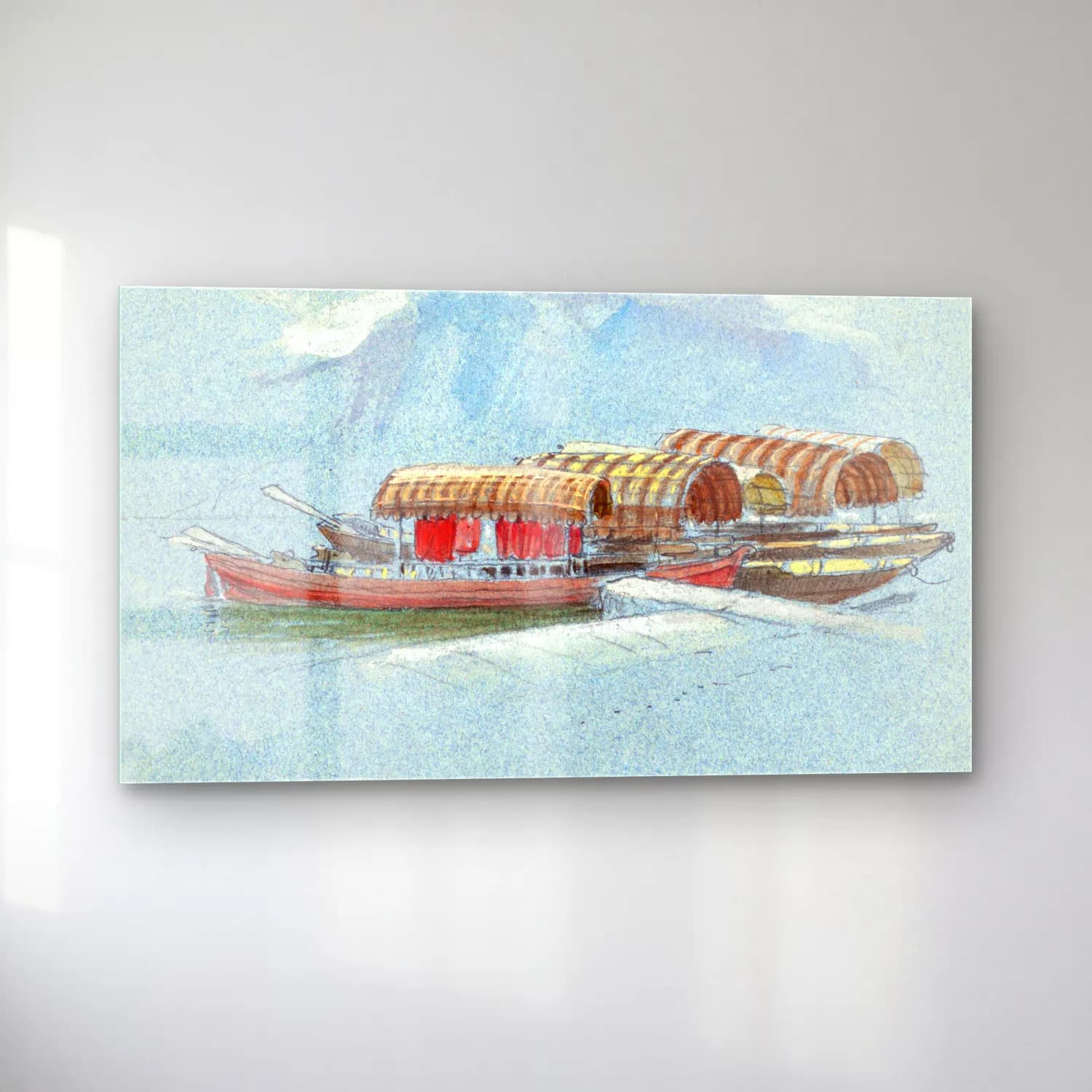 Samuel Colman – Pleasure Boats Lake Lucerne cam tablo — sol açıdan görünüm