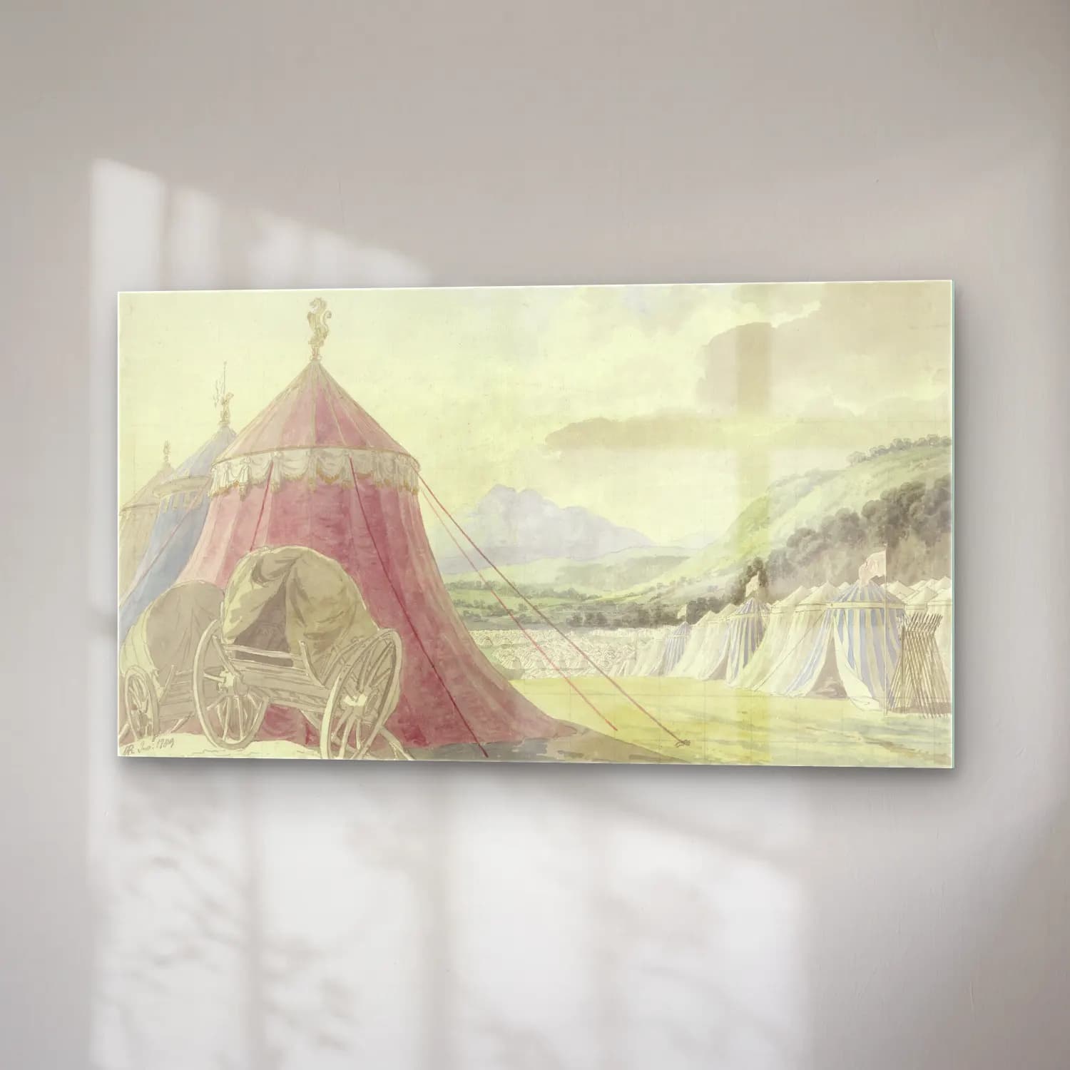 Michael Angelo Rooker – Design for the Haymarket Theatre The Battle of Hexham cam tablo — sağ açıdan görünüm