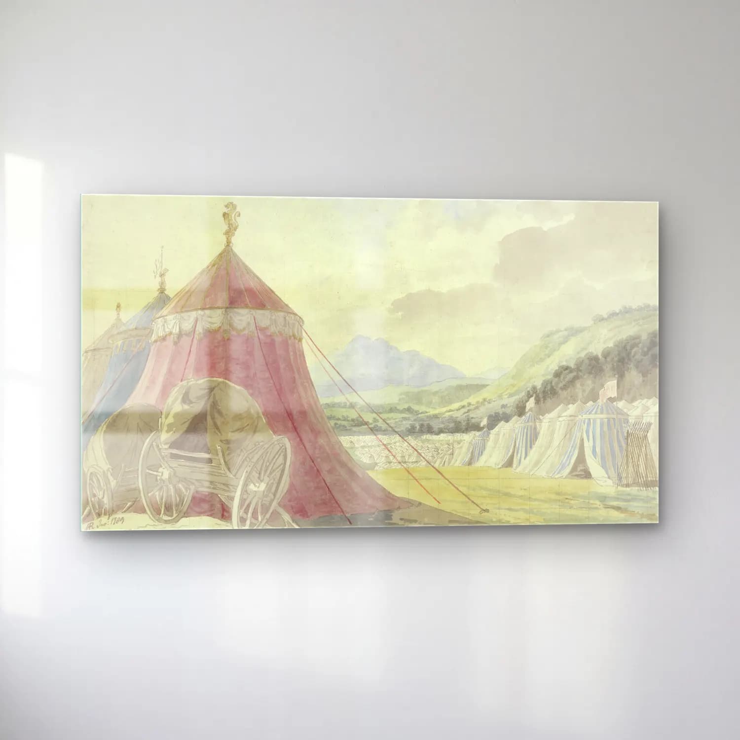 Michael Angelo Rooker – Design for the Haymarket Theatre The Battle of Hexham cam tablo — sol açıdan görünüm