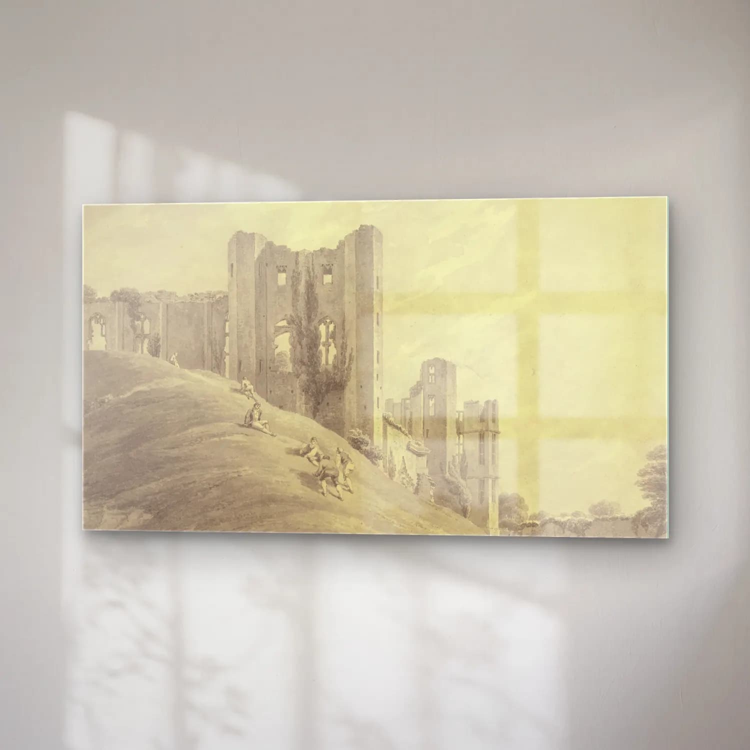 Michael Angelo Rooker – Kenilworth Castle, with Figures on the Hillside cam tablo — sağ açıdan görünüm