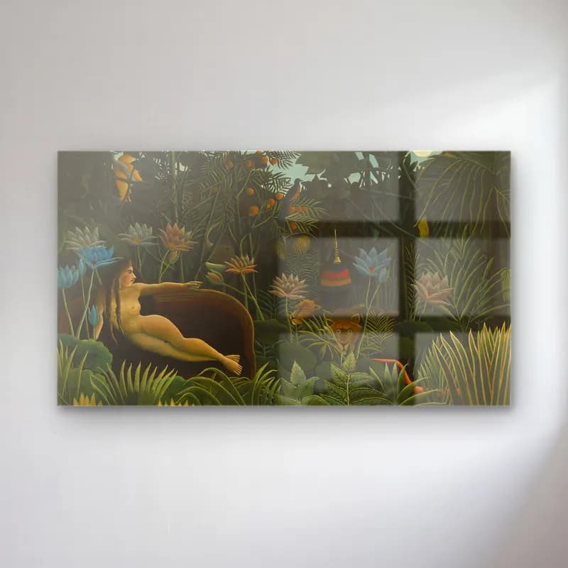 Henri Rousseau – The Dream cam tablo — Henri Rousseau – The Dream — yağlı boya mitolojik sahne