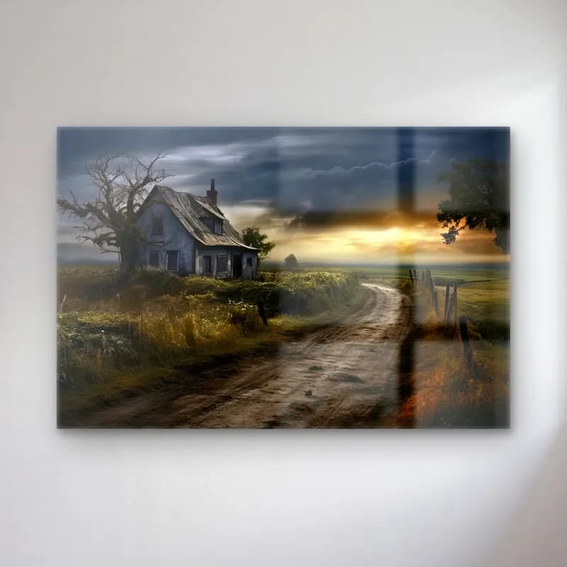 Yağlı Boya Kır Evi No. 21 cam tablo — Yağlı Boya Kır Evi No. 21 — yağlı boya kır evi