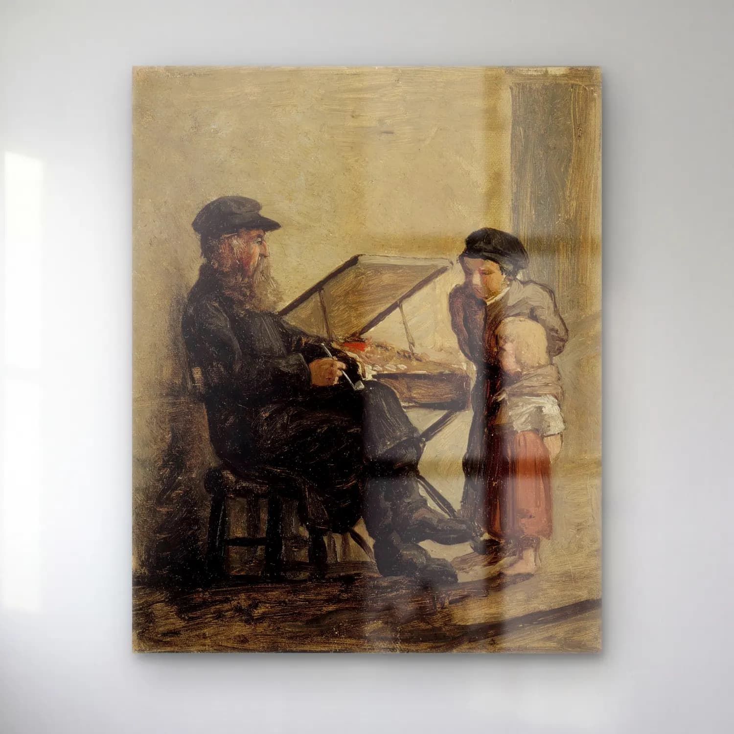 Yağlı Boya Anne ve Çocuk No. 3 cam tablo — Yağlı Boya Anne ve Çocuk No. 3 — yağlı boya anne ve çocuk