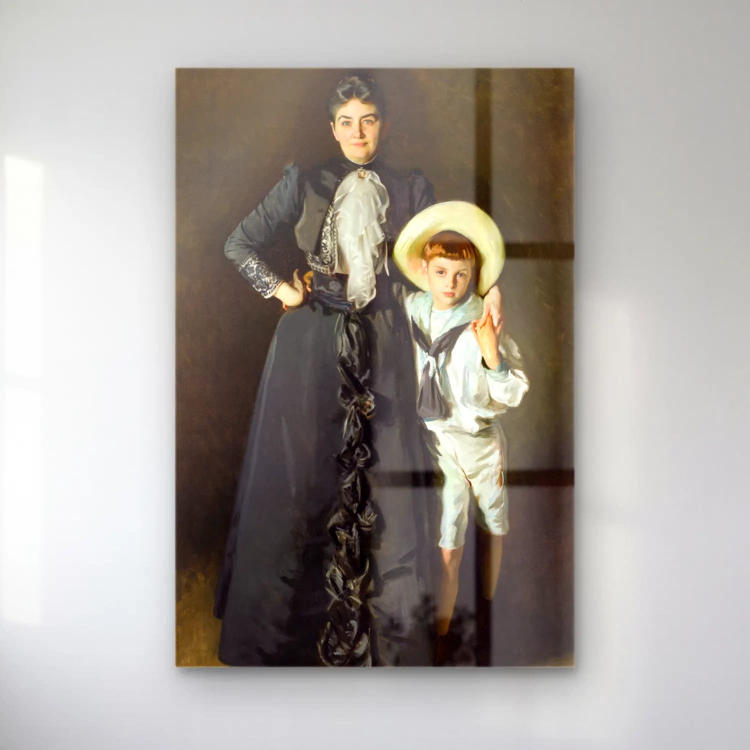 Yağlı Boya Anne ve Çocuk No. 4 cam tablo — Yağlı Boya Anne ve Çocuk No. 4 — yağlı boya anne ve çocuk