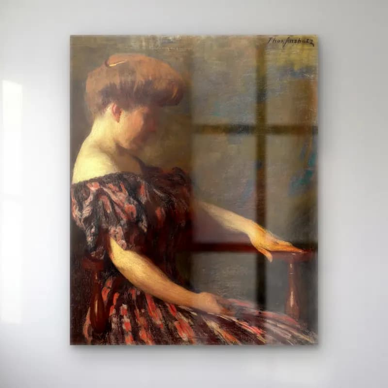 Empresyonist Elbiseli Kadın No. 22 cam tablo — Empresyonist Elbiseli Kadın No. 22 — empresyonist elbiseli kadın