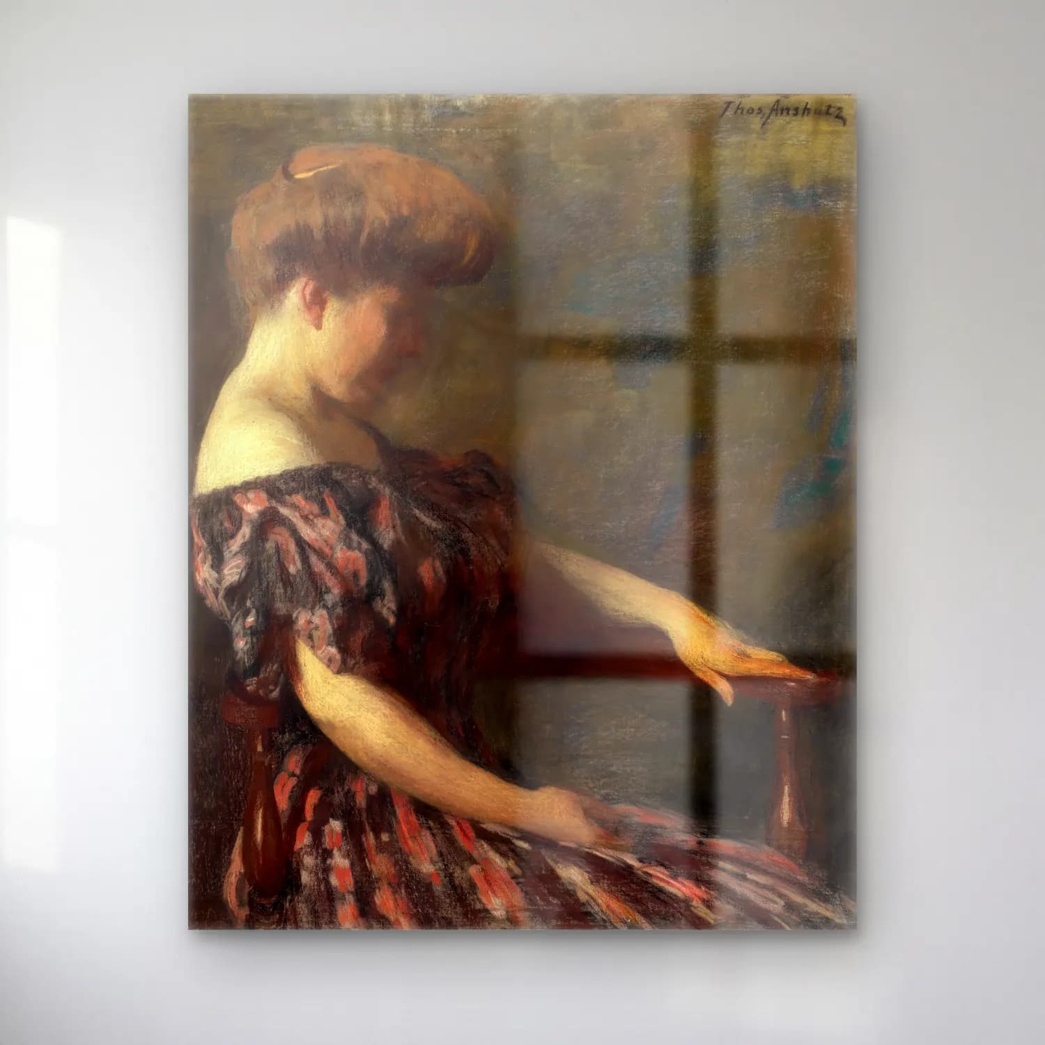 Empresyonist Elbiseli Kadın No. 22 cam tablo — Empresyonist Elbiseli Kadın No. 22 — empresyonist elbiseli kadın