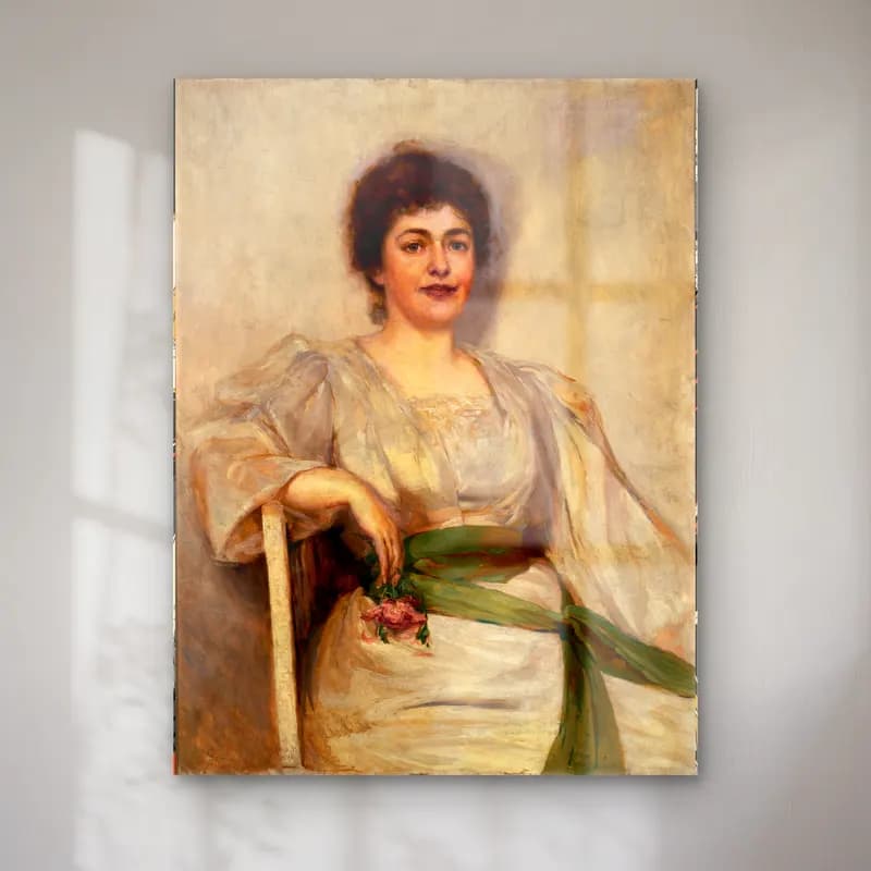 Yağlı Boya Kadın Portresi No. 19 cam tablo — Yağlı Boya Kadın Portresi No. 19 — yağlı boya kadın portresi