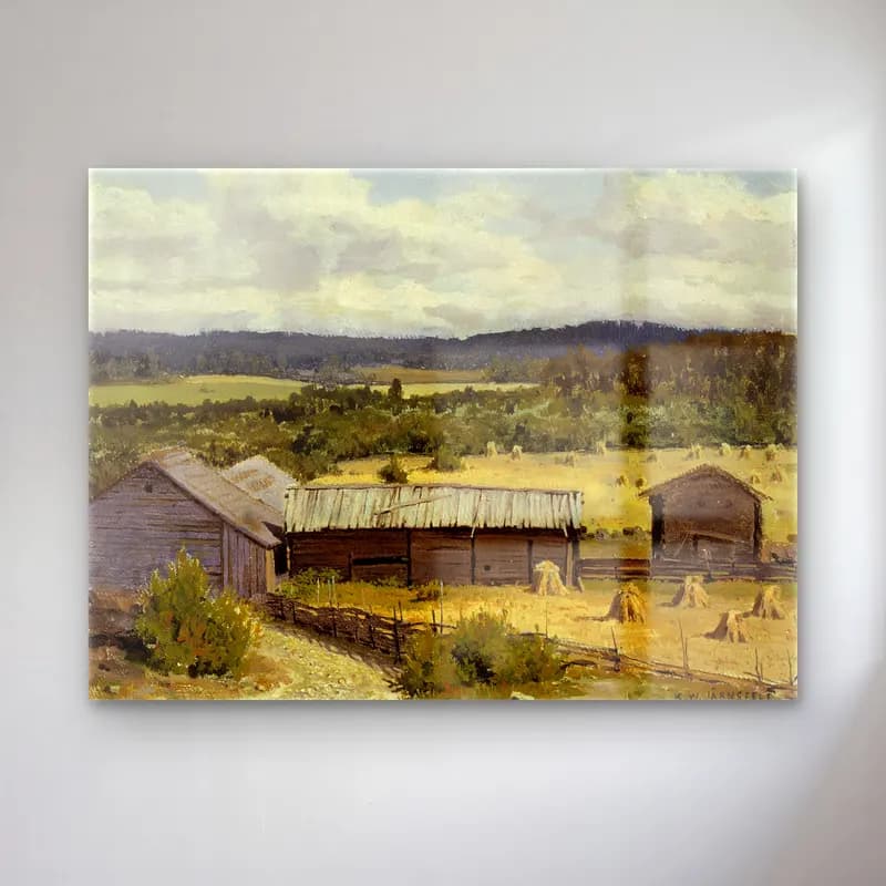 Yağlı Boya Kır Evi No. 34 cam tablo — Yağlı Boya Kır Evi No. 34 — yağlı boya kır evi