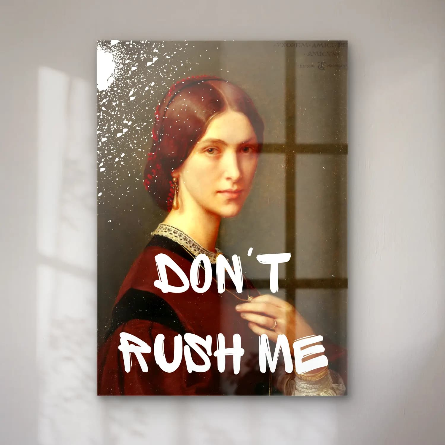 Vintage Poster Kadın Portresi – Siyah Beyaz Tonlar cam tablo — Vintage Poster Kadın Portresi – Siyah Beyaz Tonlar — vintage poster kadın portresi