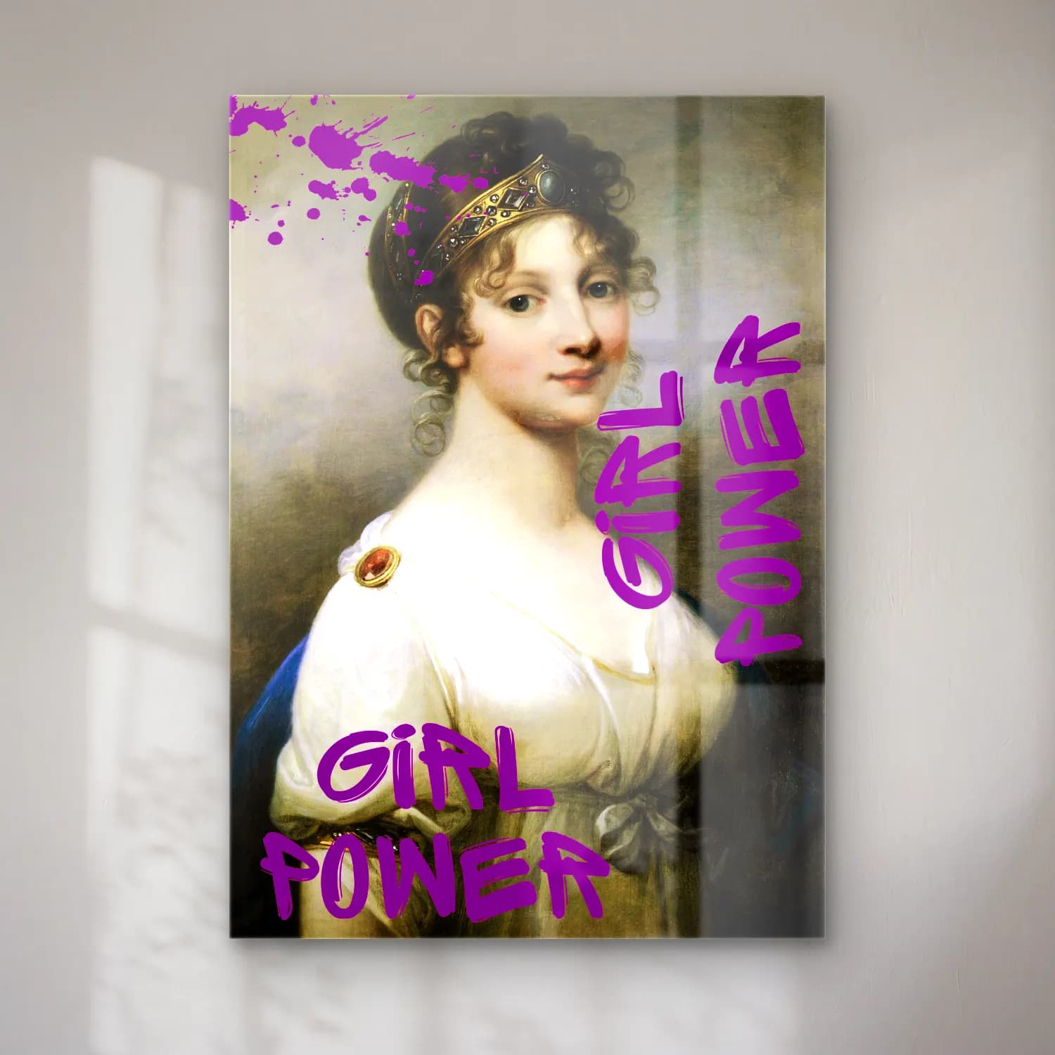 Vintage Poster Kız Çocuğu Portresi cam tablo — Vintage Poster Kız Çocuğu Portresi — vintage poster kız çocuğu portresi