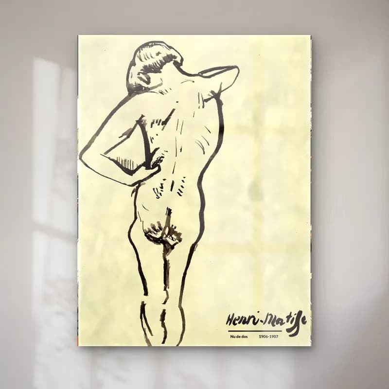 Çizgi Sanatı Figür Çalışması No. 15 cam tablo — Çizgi Sanatı Figür Çalışması No. 15 — çizgi sanatı figür çalışması