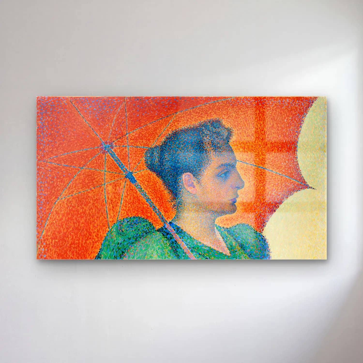 Paul Signac – Woman with a Parasol cam tablo — Paul Signac – Woman with a Parasol — empresyonist kadın portresi