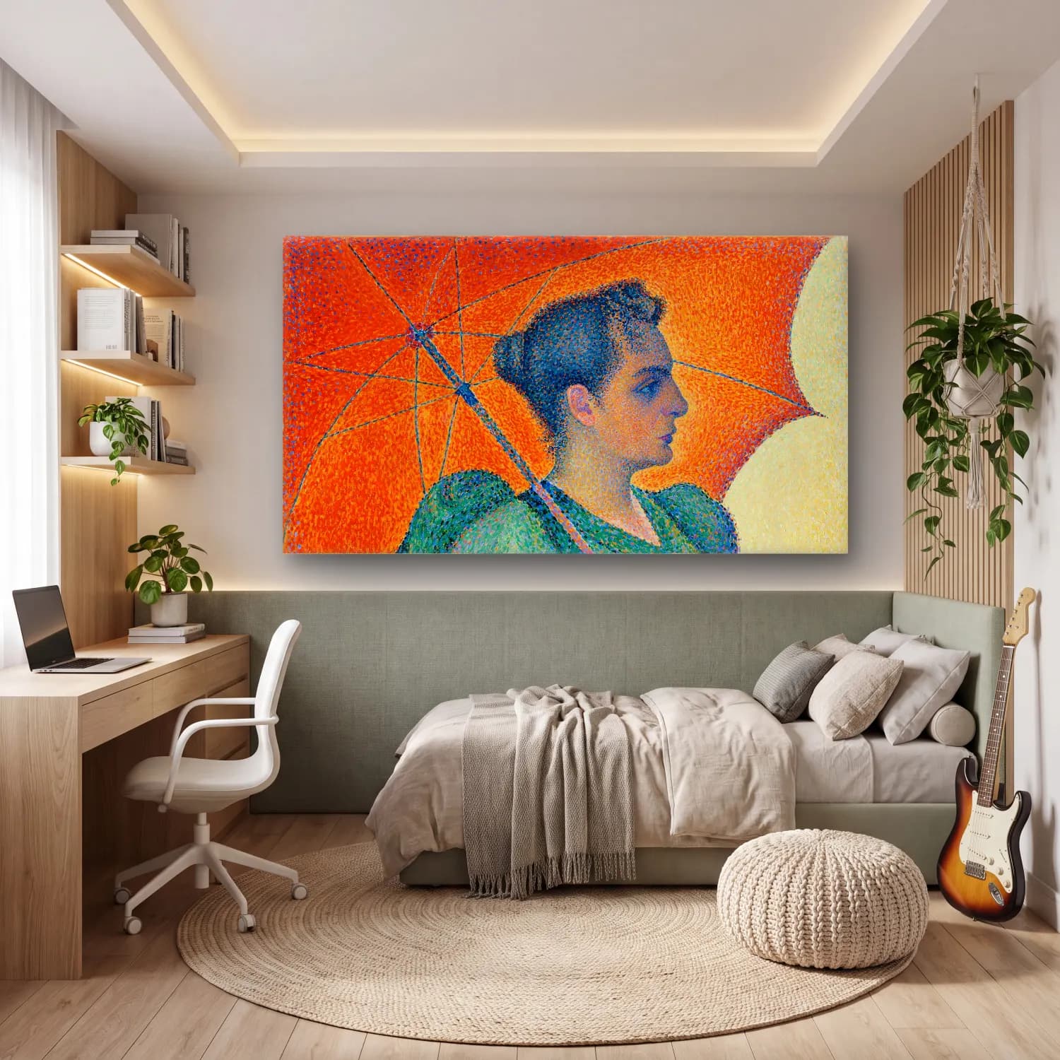 Paul Signac – Woman with a Parasol cam tablo — genç odasında