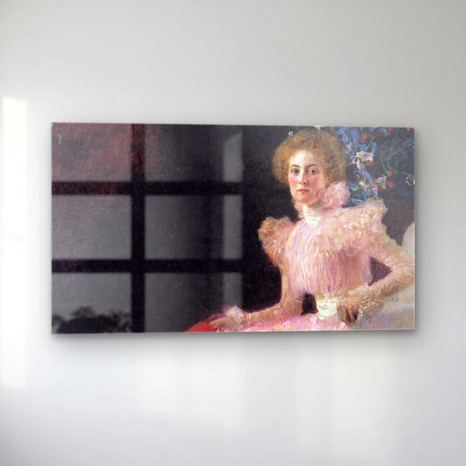 Gustav Klimt – Bildnis Sonja Knips cam tablo — sol açıdan görünüm