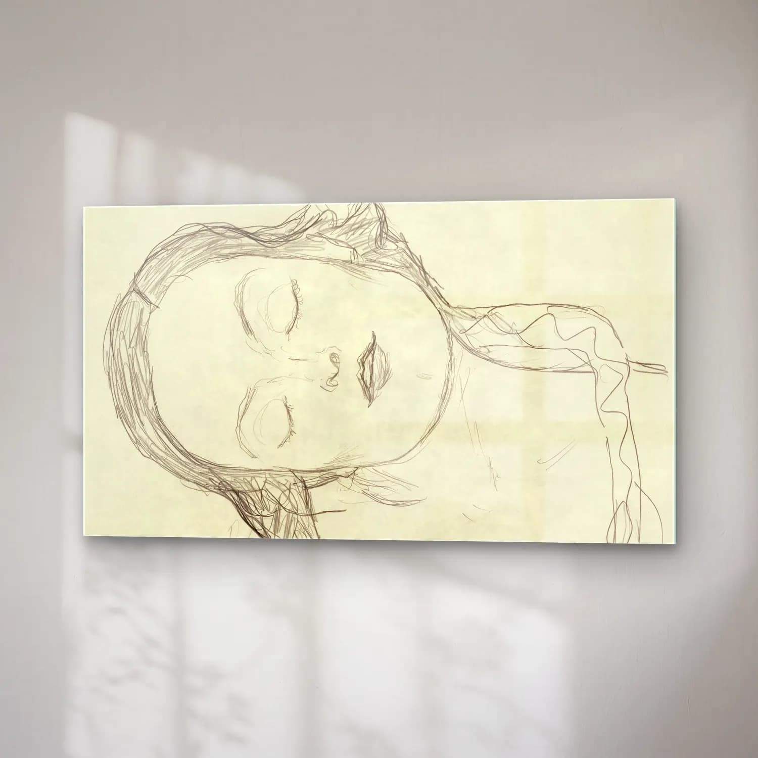 Gustav Klimt – Half-figure of a Young Woman cam tablo — sağ açıdan görünüm