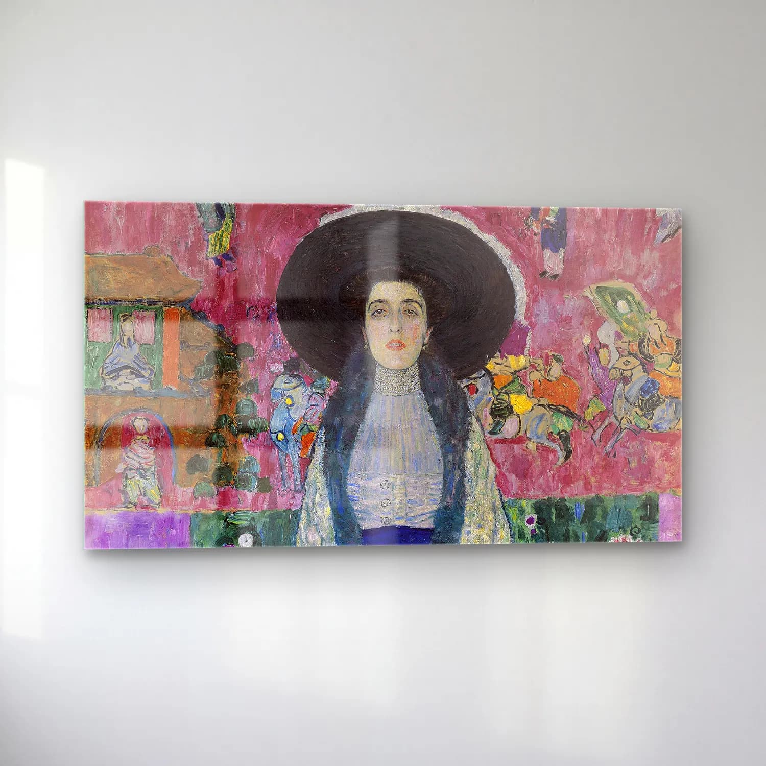 Gustav Klimt – Portrait of Adele Bloch-Bauer cam tablo — sol açıdan görünüm