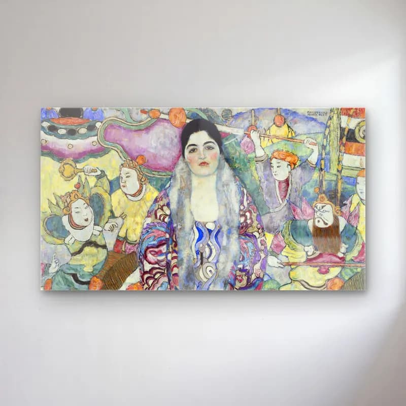 Gustav Klimt – Portrait of Friederike Maria Beer cam tablo — Gustav Klimt – Portrait of Friederike Maria Beer — empresyonist kadın portresi