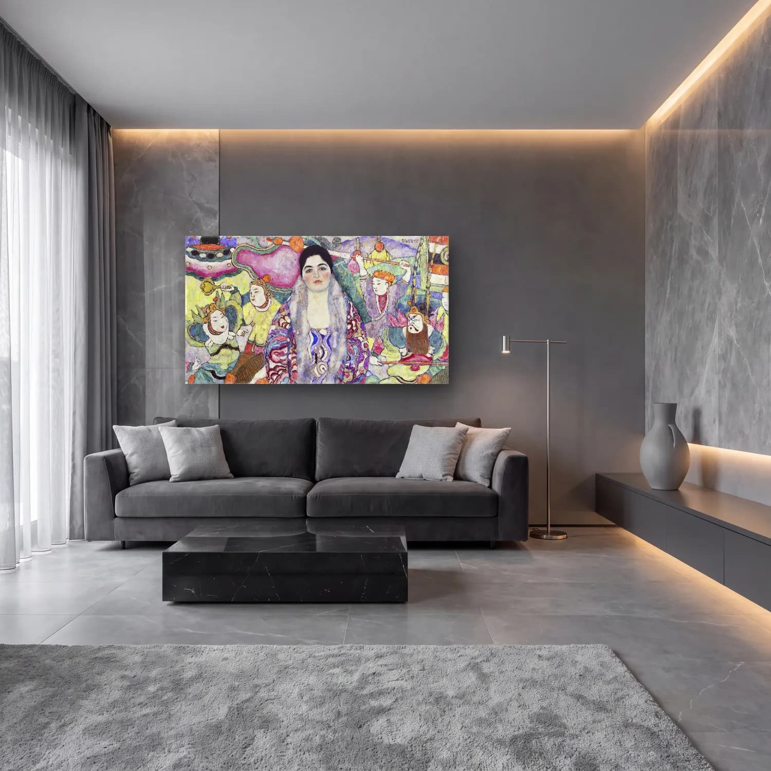 Gustav Klimt – Portrait of Friederike Maria Beer cam tablo — lüks salon duvarında