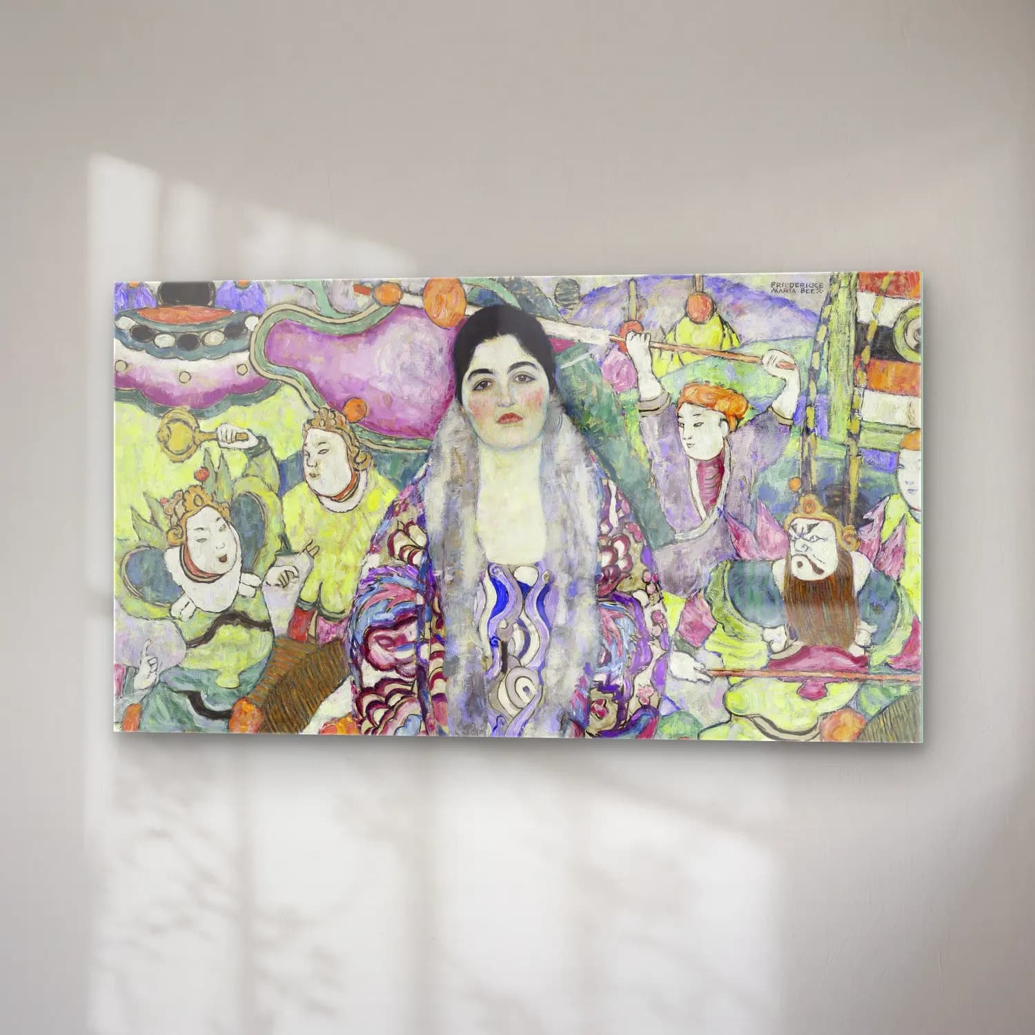 Gustav Klimt – Portrait of Friederike Maria Beer cam tablo — sağ açıdan görünüm