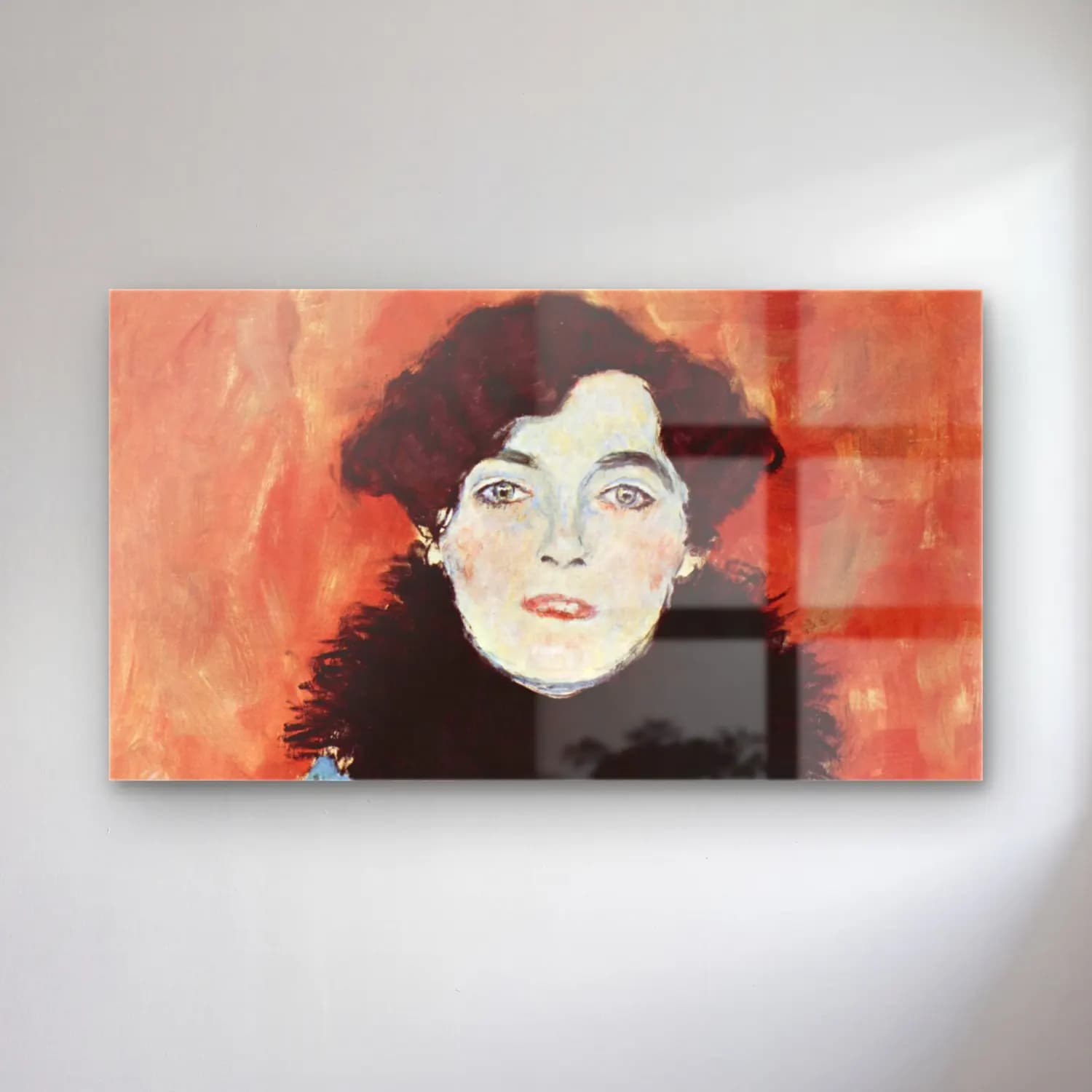 Gustav Klimt – Portrait of Johanna Staude cam tablo — Gustav Klimt – Portrait of Johanna Staude — empresyonist kadın portresi
