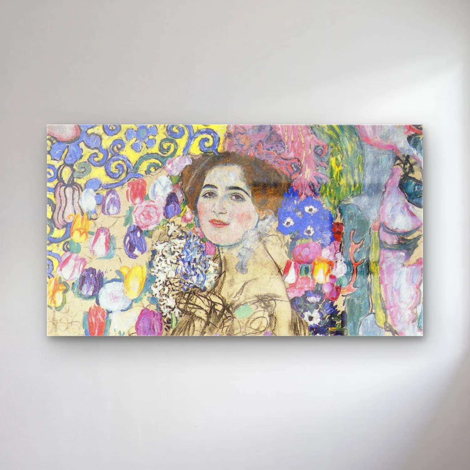 Gustav Klimt – Portrait of Maria Munk cam tablo — Gustav Klimt – Portrait of Maria Munk — empresyonist kadın portresi
