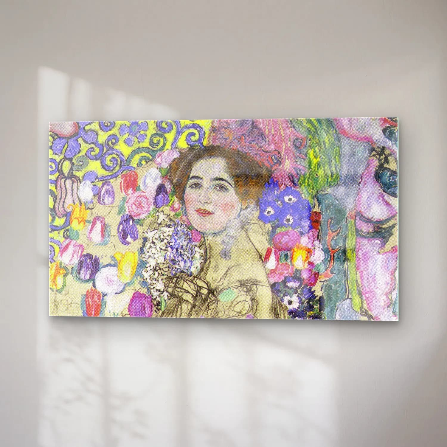 Gustav Klimt – Portrait of Maria Munk cam tablo — sağ açıdan görünüm