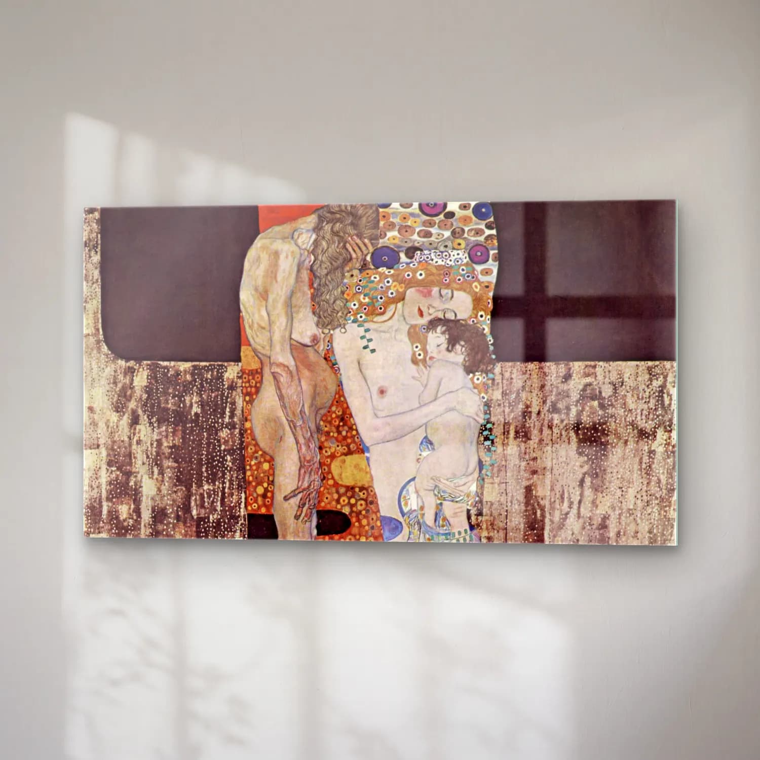 Gustav Klimt – The Three Ages of the Woman cam tablo — sağ açıdan görünüm