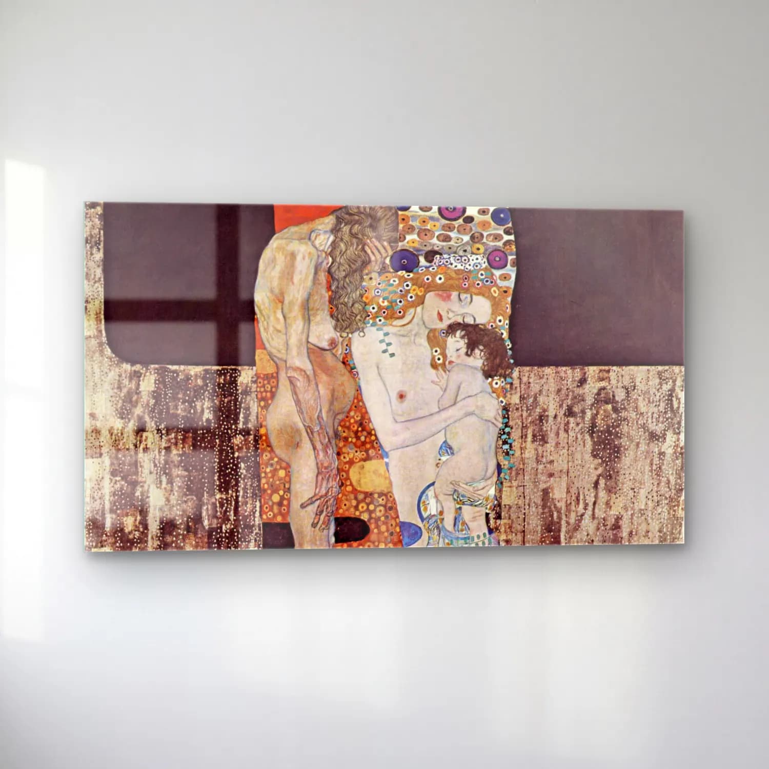 Gustav Klimt – The Three Ages of the Woman cam tablo — sol açıdan görünüm