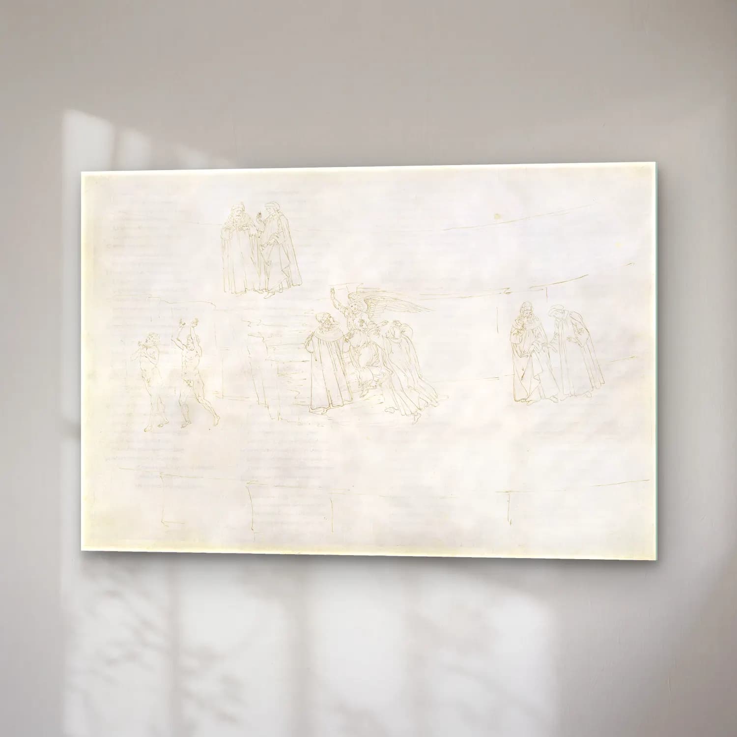 Sandro Botticelli – Dini Sahne No. 34 cam tablo — sağ açıdan görünüm