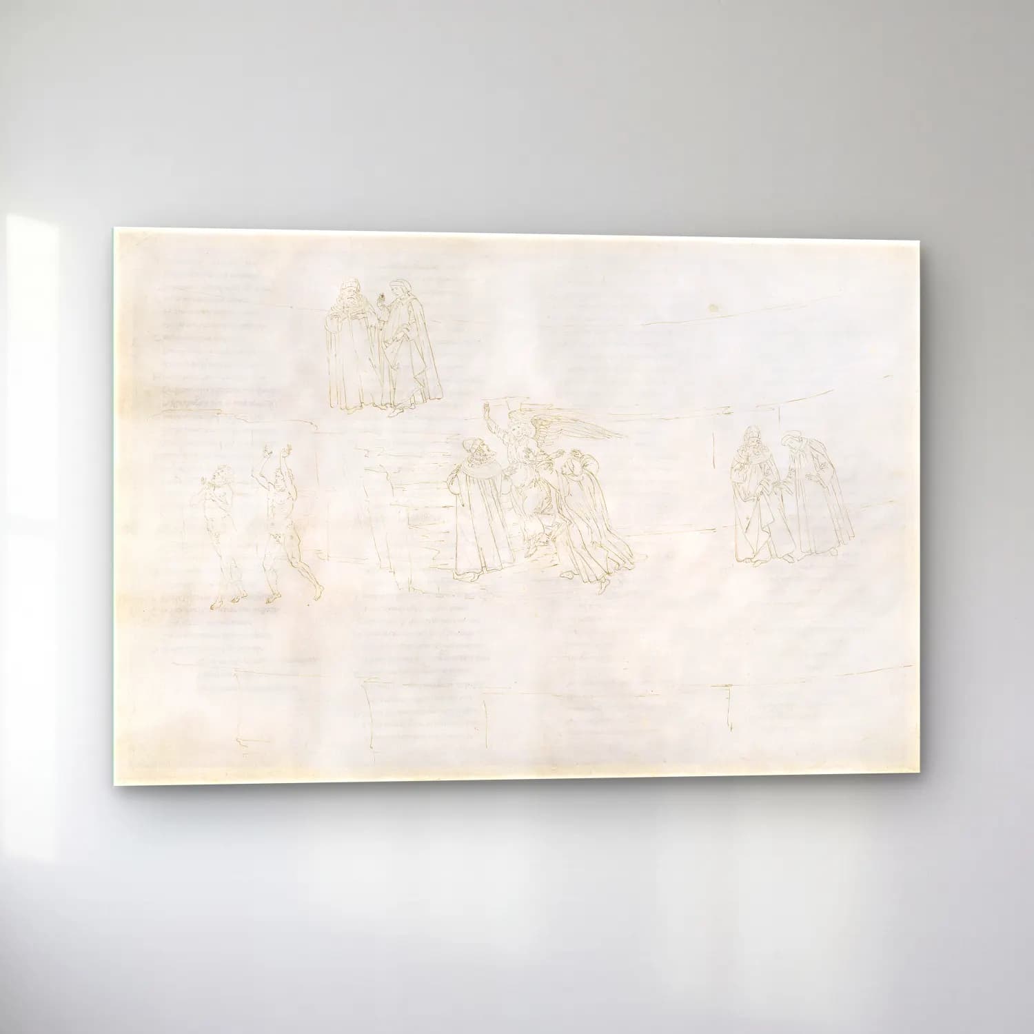 Sandro Botticelli – Dini Sahne No. 34 cam tablo — sol açıdan görünüm