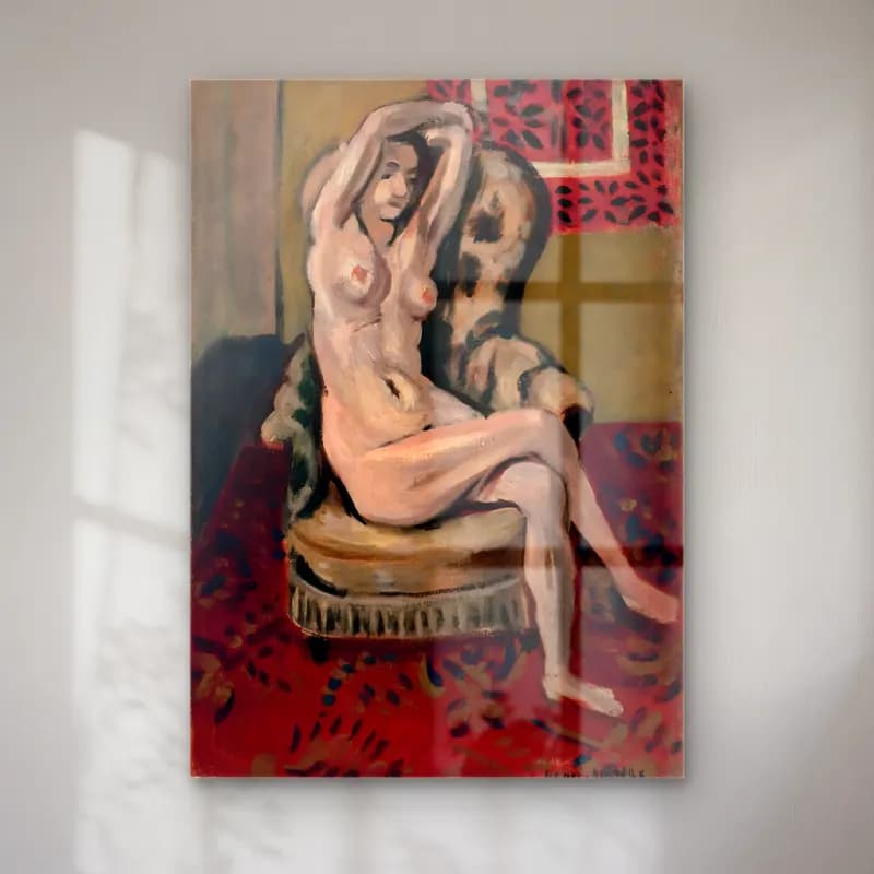 Henri Matisse – Nu assis cam tablo — Henri Matisse – Nu assis — yağlı boya figür çalışması