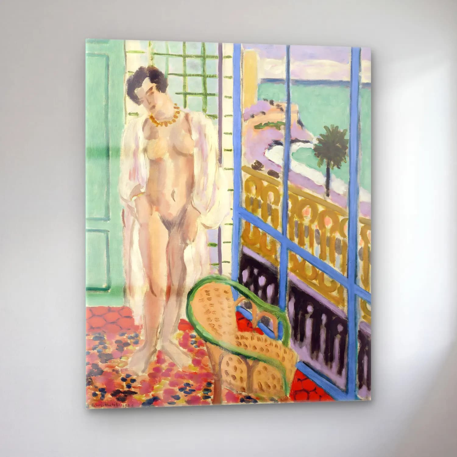 Henri Matisse – Nu à la fenêtre cam tablo — sol açıdan görünüm