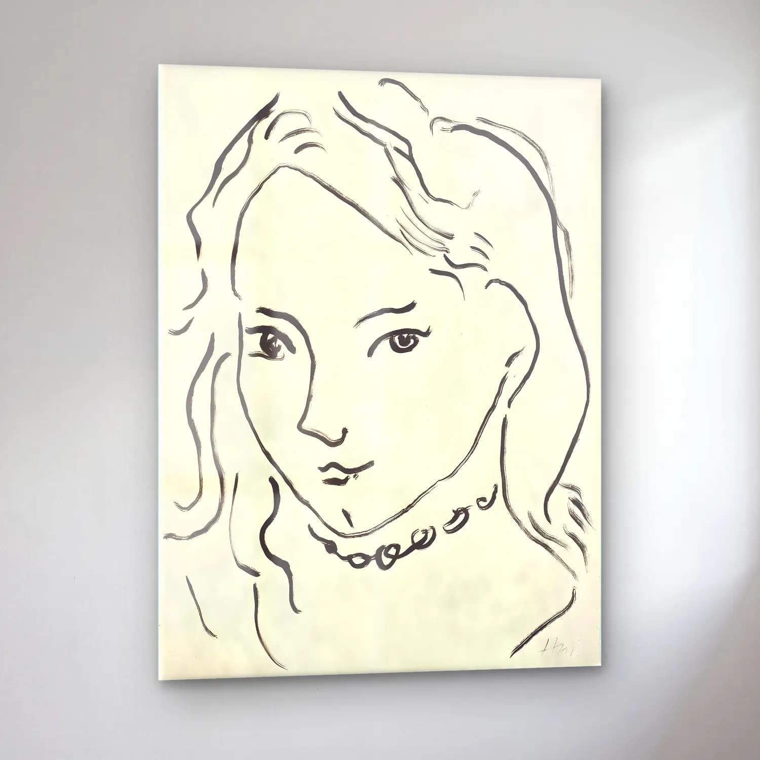 Henri Matisse – Portrait de Marguerite cam tablo — sol açıdan görünüm