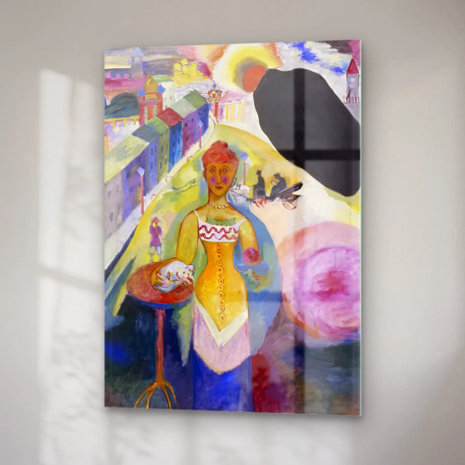 Wassily Kandinsky – Lady in Moscow cam tablo — sağ açıdan görünüm