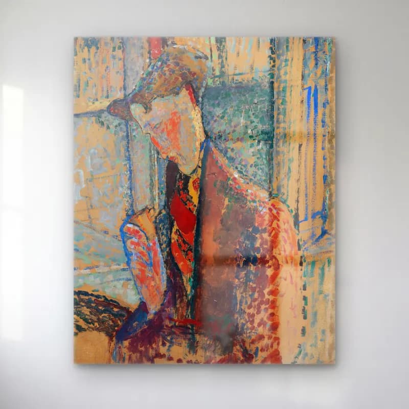 Empresyonist Erkek Portresi No. 10 cam tablo — Empresyonist Erkek Portresi No. 10 — empresyonist erkek portresi