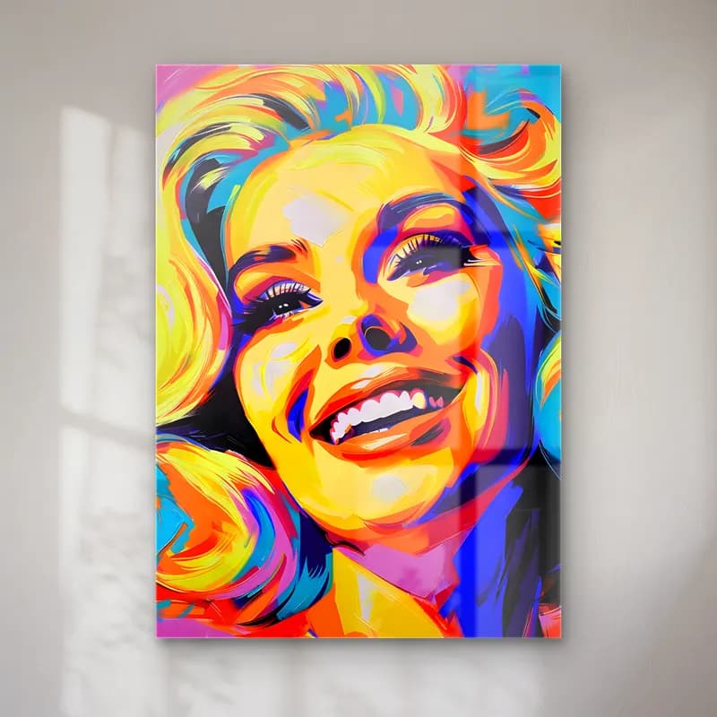 Pop Art Kadın Portresi No. 29 cam tablo — Pop Art Kadın Portresi No. 29 — pop art kadın portresi