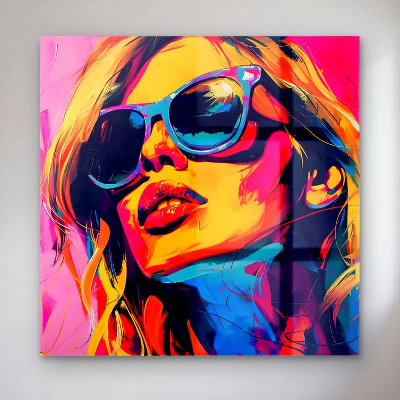 Pop Art Moda İllüstrasyonu No. 34 cam tablo — Pop Art Moda İllüstrasyonu No. 34 — pop art moda i̇llüstrasyonu